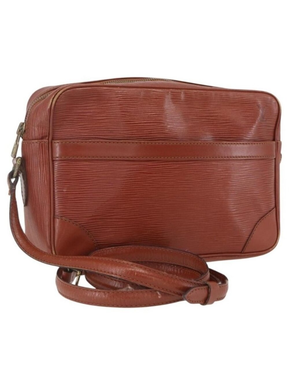Authentic LOUIS VUITTON Epi Trocadero 23 Shoulder Bag Brown M52313 LV